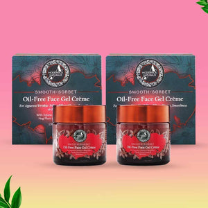 Smooth-Sorbet | Oil-Free Face Gel Crème | For Apparent Wrinkle-Filling Effect, Clarity, Smoothness & Hydration - Pack of 2 Lotion & Moisturizer A Modernica Naturalis