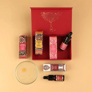 The Real Face of Beauty – 4 Ayurvedic Face Oil Minis Trial Kit iYURA