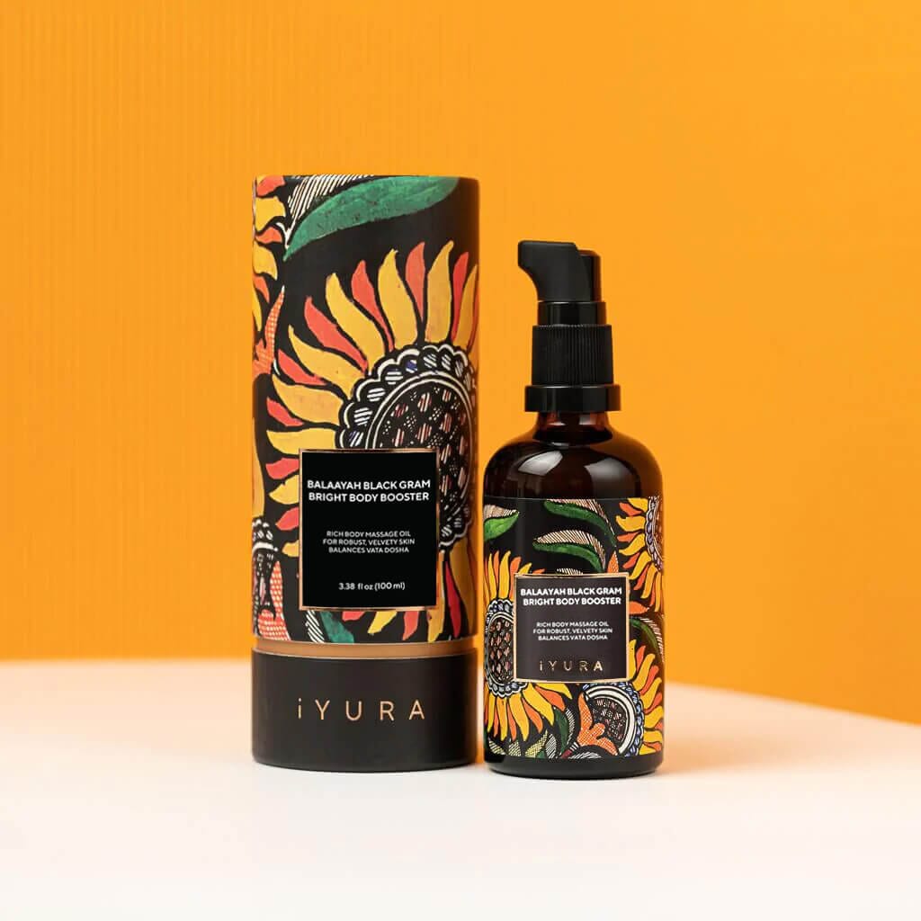 Black Gram Face & Body Duo - With Yauvari Amplified Youth Spring and Balaayah Black Gram Bright Body Booster Beauty set iYURA 