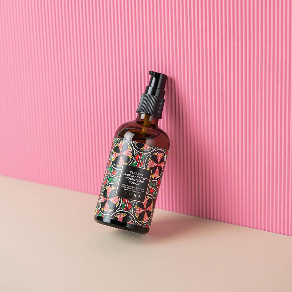 Keranya Pure Black Seed Potent Hair Potion - More Shiny Hair On The Head, Not In The Comb Hair Oil iYURA 