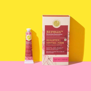 Rufolia Periorbital Eyemulsion - Brighten, Soothe and Firm Under-Eyes with Manjistha, Aloe Vera, Niacinamide and Hyaluronic Acid Eye Cream A. Modernica Naturalis 