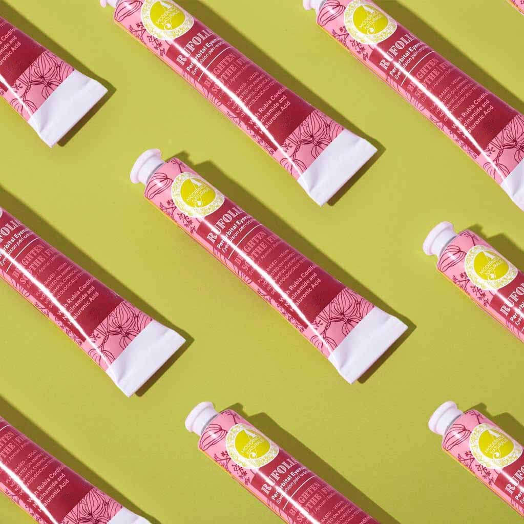 Rufolia Periorbital Eyemulsion - Brighten, Soothe and Firm Under-Eyes with Manjistha, Aloe Vera, Niacinamide and Hyaluronic Acid Eye Cream A. Modernica Naturalis 